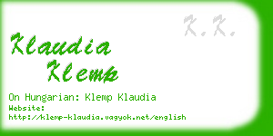 klaudia klemp business card